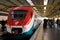 Passengers waiting to board the Leonardo Express from Rome Fiumicino Airport Station