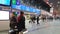 Passengers walking at the main railway station of Vienna