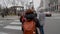 Passersby Crossing the intersection between Randolph Street and Michigan Avenue