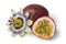 Passiflora edulis fruit and flower