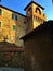 Passignano sul Trasimeno ancient town, Umbria region, Italy. History, tower, blue sky and time