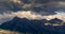 Passing clouds time lapse on the mountain peaks of the Ecrins National Park, France