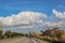 Passing in the middle of the road in Greece - Tanker truck pulls to side to let a SUV pass in the middle on a country road on the