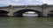 Passing under the Pont de la Concorde in Paris