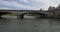 Passing under the Pont du Carrousel in Paris