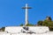 The passion of Christ statue and the big cross on the top of the Valley of the Fallen Valle de Los Caidos, Madrid, Spain