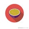 Passion fruit flat design long shadow color vector icon