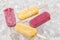 Passion fruit red grapes popsicle yummy fresh summer fruit sweet dessert