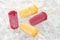 Passion fruit red grapes popsicle yummy fresh summer fruit sweet dessert