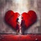 Passion and Pain: Digital Art Depicting Intense Love. Generative AI