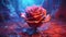 Passionate Blooms: Embrace Love with a Drip Painting Valentine\\\'s Day Rose