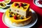 Passionate Fusion Tapioca Cake with Fresh Passion Fruit.AI Generated