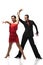 Passionate, stylish dancers performing tango