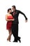 Passionate, stylish dancers performing tango