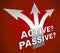 Passive Or Active Arrows Means Aggressive Energetic Action 3d Illustration