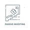 Passive investing vector line icon, linear concept, outline sign, symbol