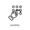 Passkey icon. Trendy modern flat linear vector Passkey icon on w