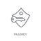 Passkey linear icon. Modern outline Passkey logo concept on whit