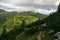 Passo Falzarego after rain with hikers