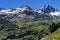 Passo Gavia mountain pass in Lombardy Italy at summer