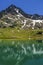 Passo Gavia, mountain pass in Lombardy, Italy, at summer. Lake