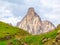 Passo Giau with Mount Gusela on the background, Dolomites, or Dolomiti Mountains, Italy