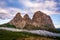 Passo Sella view in early morning