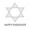 Passover holiday flat design black thin line icons of matzot in