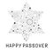 Passover holiday flat design black thin line icons set in star o