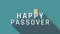 Passover holiday greeting animation with matzah icon and english text