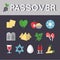 Passover icon set. EPS 10