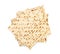 Passover matzos isolated, top view. Pesach celebration
