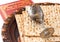 Passover plate wine cup and matzoh