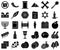 Passover related solid icon set, vector illustration