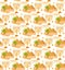 Passover seamless pattern. Pesach endless background, texture. Jewish holiday backdrop. Vector illustration.