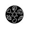 Passover Seder plate black glyph icon