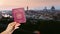 Passport composite and panorama of Florence, Tuscany, Italy