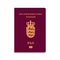 Passport of Denmark vector illustration