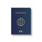 Passport document on a white background, vector