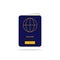 Passport flat vector icon. Passport citizen document