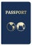 Passport front cover. International identity realistic mockup