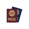 Passport icon flat