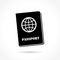 Passport icon on white background