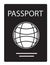 Passport icon on white background. passport sign. flat style