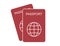 Passport id in flat design. Identification document for international travel. Illustration of citizen nationality. Pass