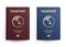 Passport With Map. Australia. Realistic Vector Illustration. Red And Blue Passports With Globe. International