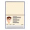 Passport photo page icon, cartoon style