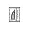 Passport stamp, visa, Dubai icon. Element of passport stamp for mobile concept and web apps icon. Thin line icon for website