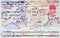 Passport stamps