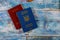 Passports of dual citizens Ukraine and Hungarian for traveling concept